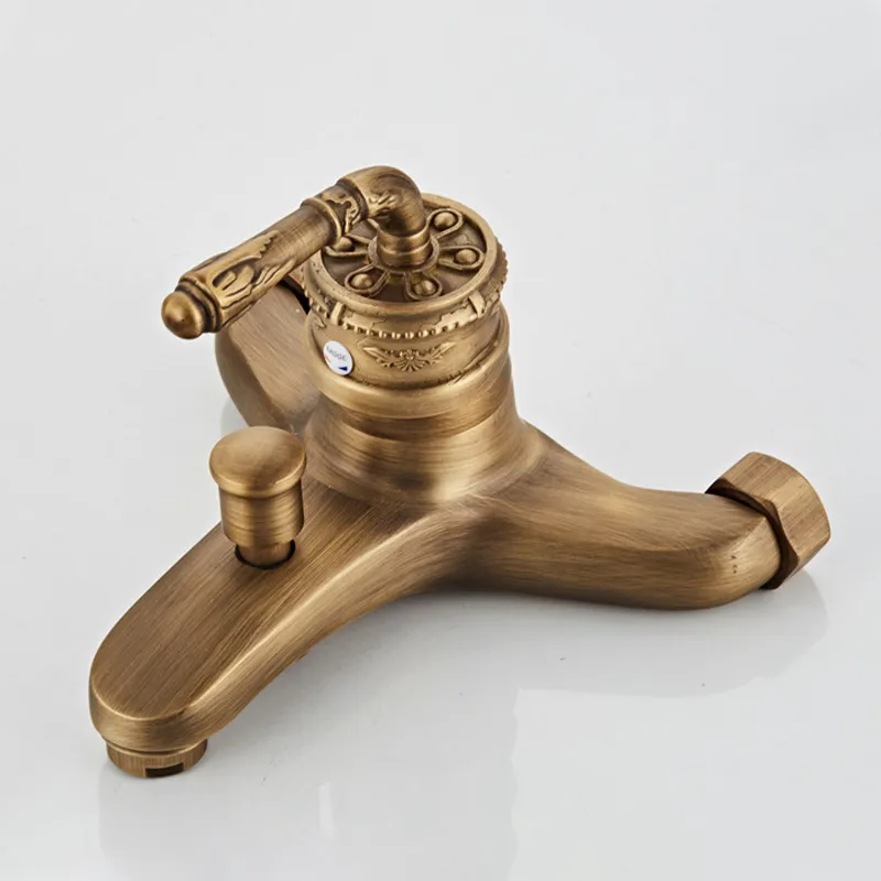 Mitigeur de baignoire en cuivre sculpté européen avec douche à main