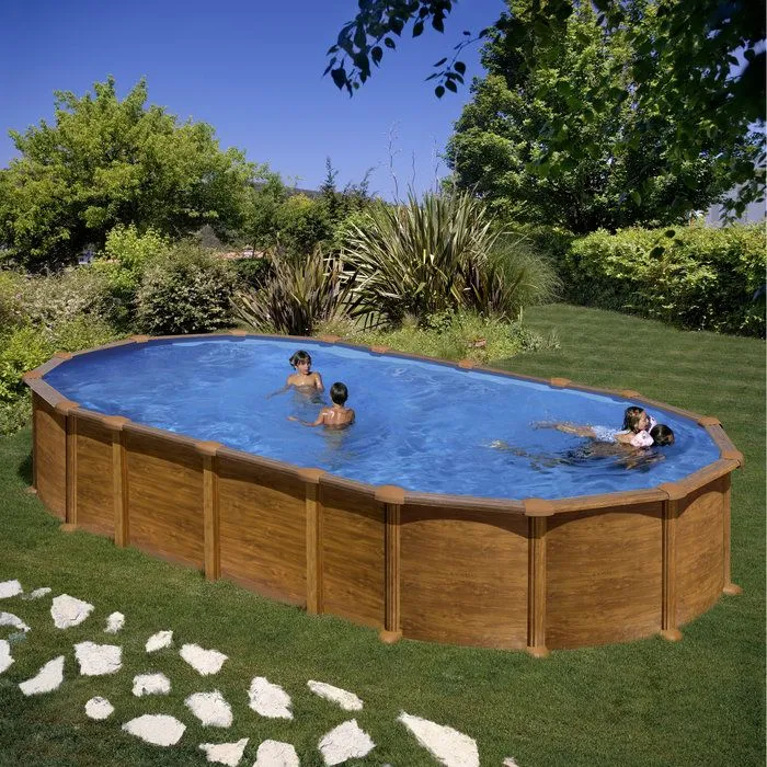 Piscine acier ovale Amazonia - 7,30 x 3,75 x H.1,30 m