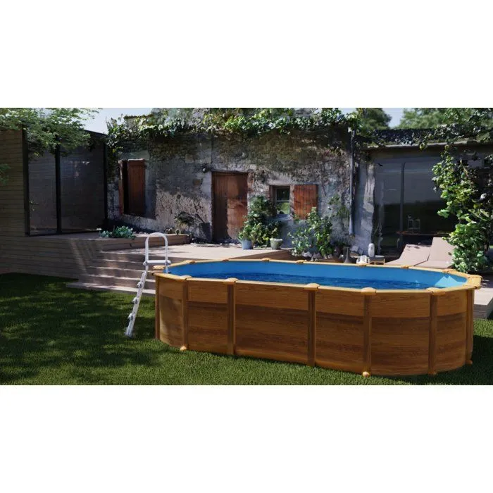 Piscine acier ovale Amazonia - 7,30 x 3,75 x H.1,30 m